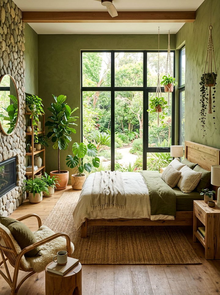 Biophilic Nature Bedroom - 30 gender neutral bedroom ideas