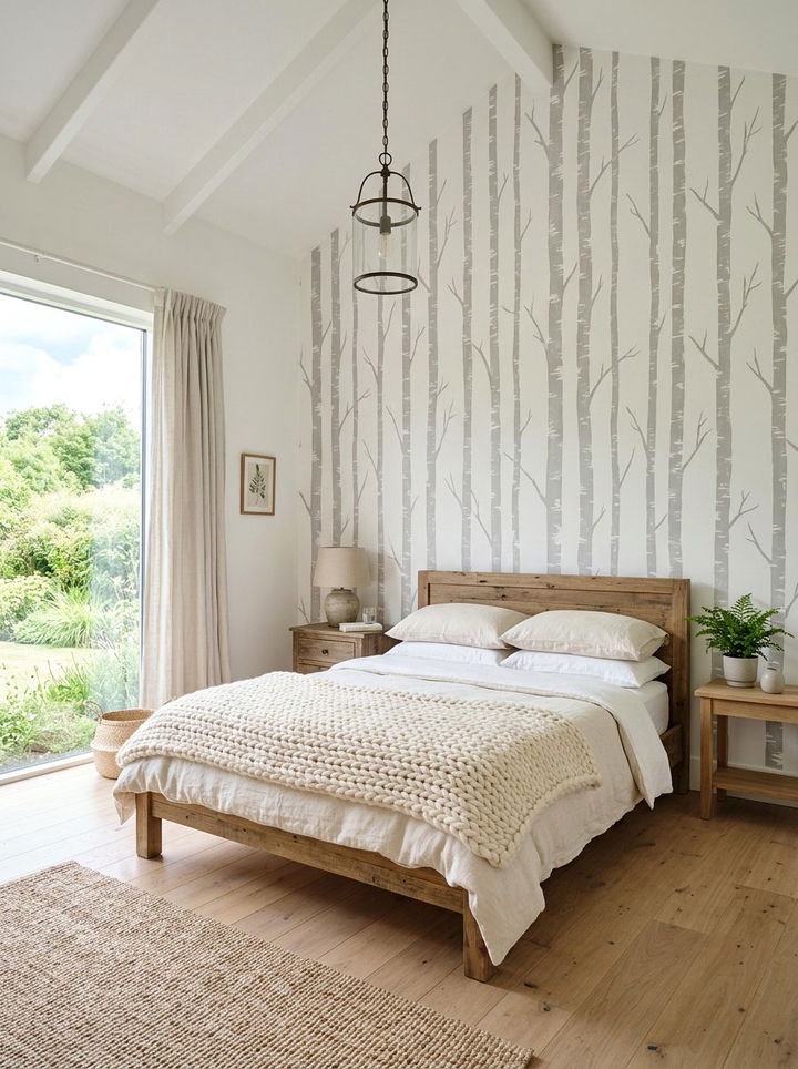 Birch Tree Stencil - 30 bedroom wall stencils