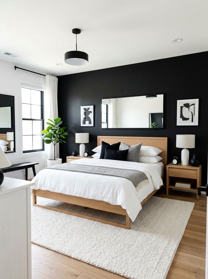 Black Accent Bedroom - 30 bedroom accent color ideas