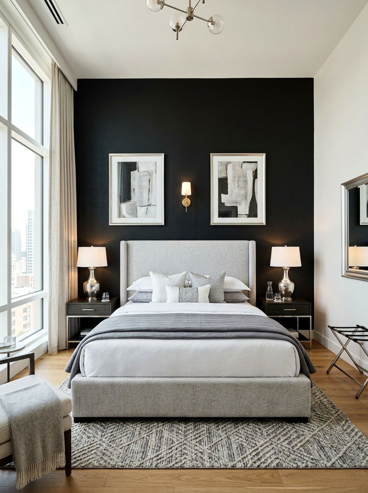 Black Accent Wall - 30 bedroom accent walls