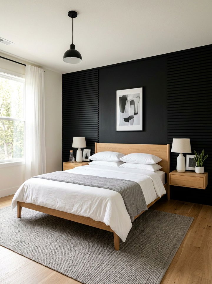Black Accent Wall Bedroom - 30 black bedroom ideas