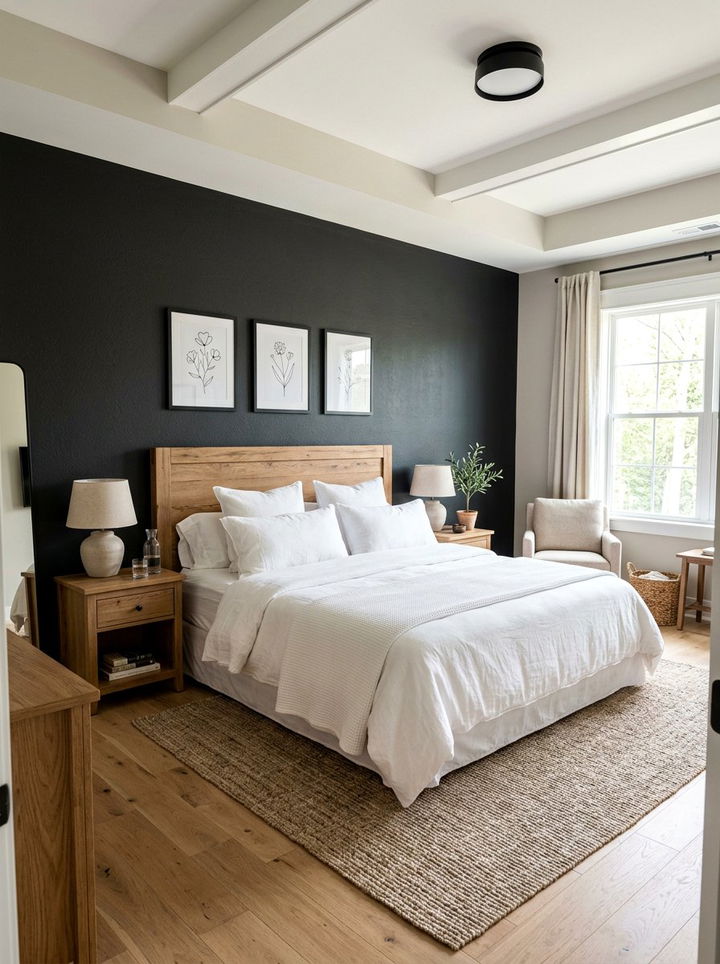 Black Accent Wall Bedroom - 30 black bedroom decor ideas