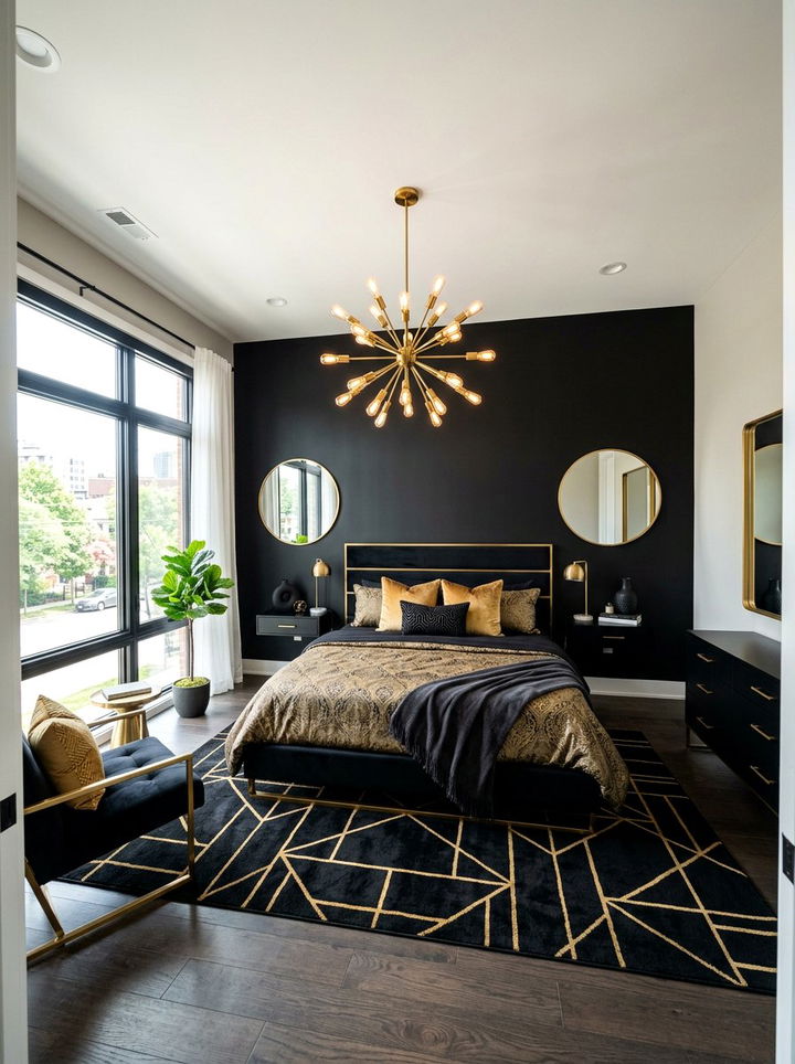 Black And Gold Modern Bedroom - 30 gold bedroom decor ideas