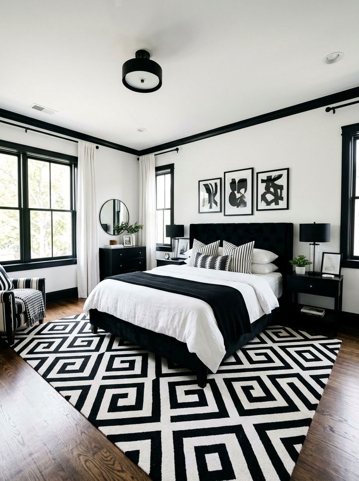 Black And White Bedroom - 30 black bedroom decor ideas