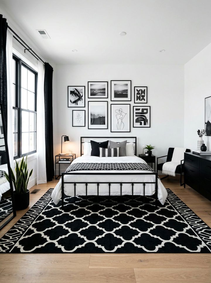 Black And White Decor - 30 Parisian bedroom ideas