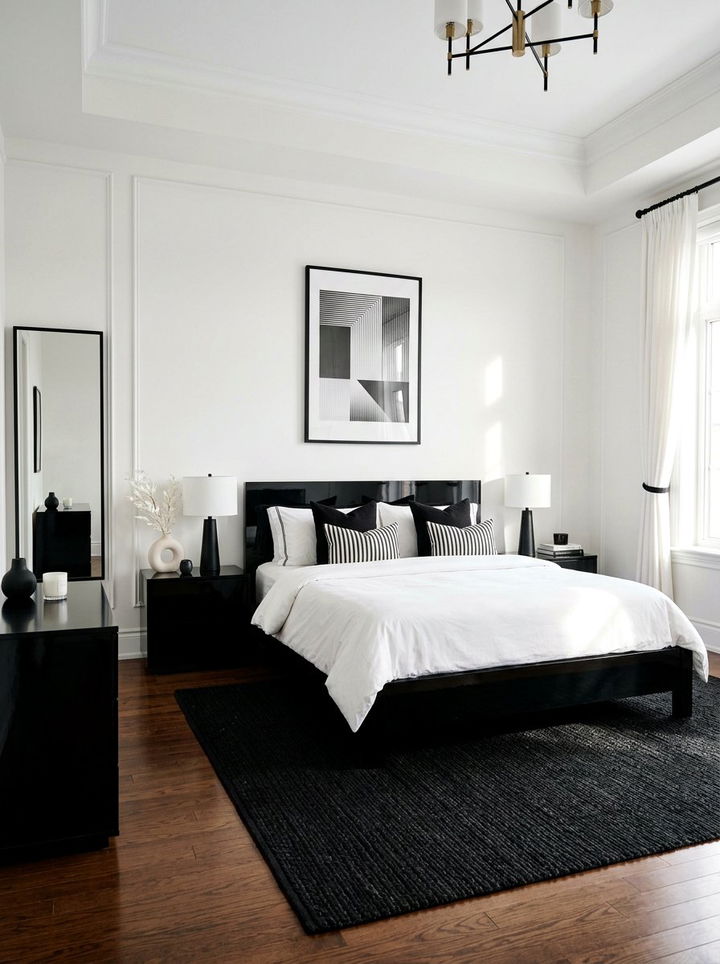 Black And White Glamour Bedroom - 30 Hollywood bedroom ideas