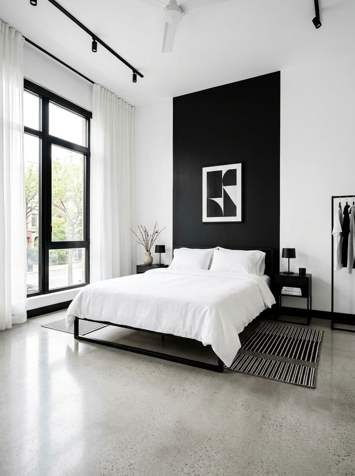 Black And White Minimalist Bedroom - 30 minimalist bedroom color ideas