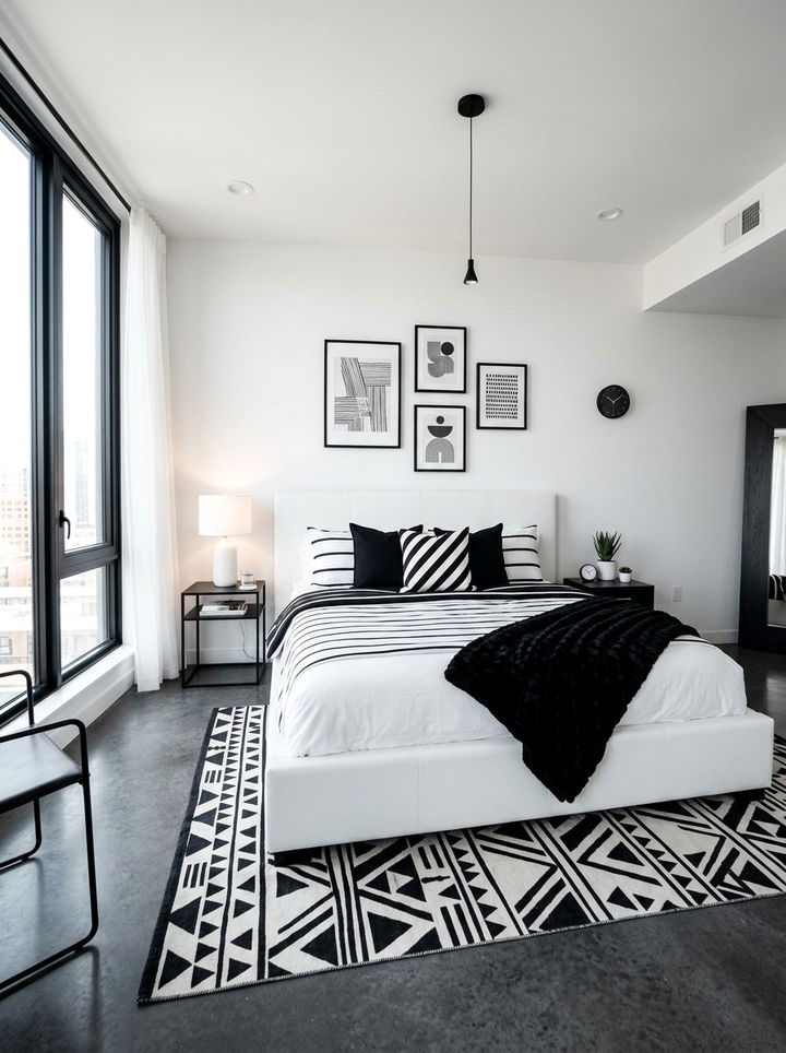 Black And White Modern Bedroom - 30 unisex bedroom ideas