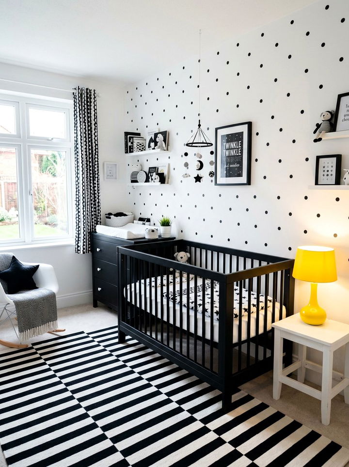 Black And White Nursery - 30 infant bedroom ideas