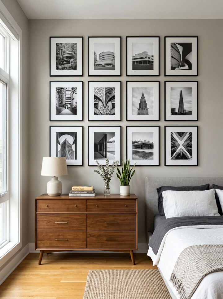 Black And White Photography - 30 mid-century modern bedroom ideas