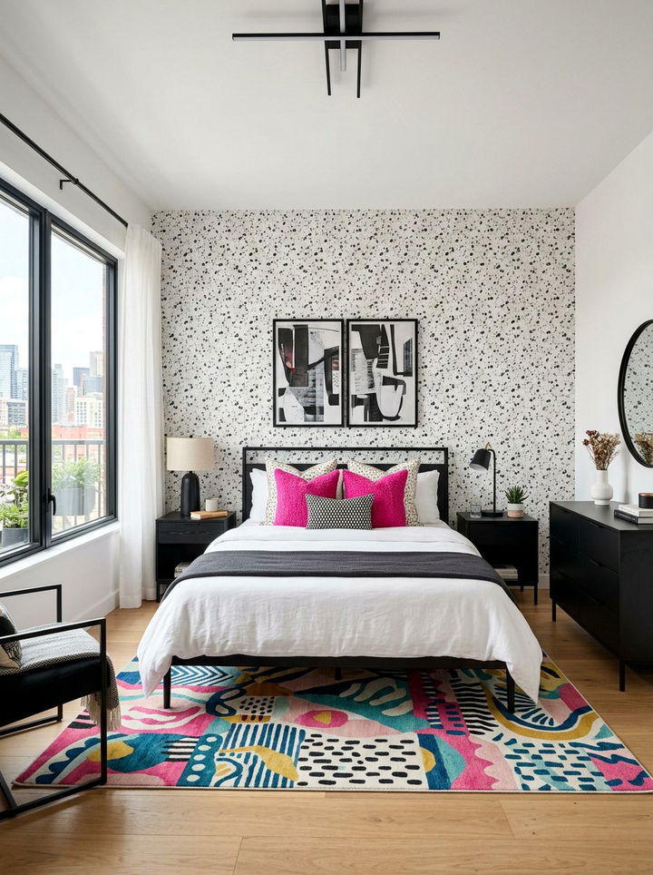 Black And White Terrazzo Wallpaper - 30 bedroom peel and stick wallpapers