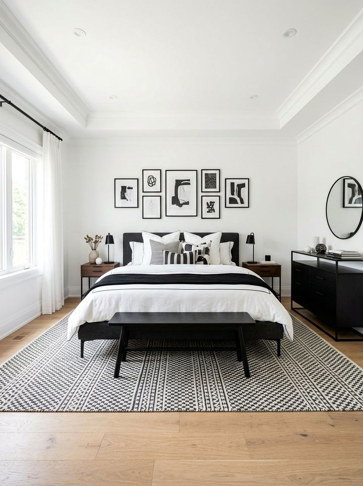 Black And White Transitional Bedroom - 30 transitional bedroom ideas