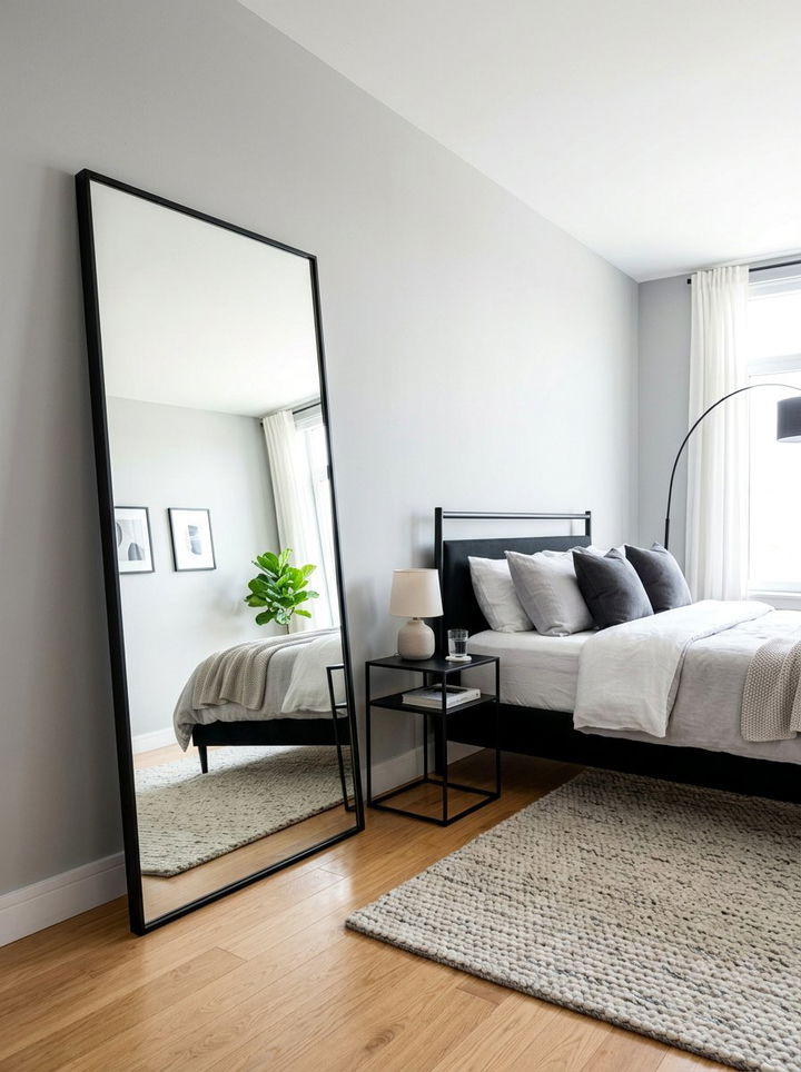 Black Bedroom Mirror - 30 minimalist black bedroom ideas