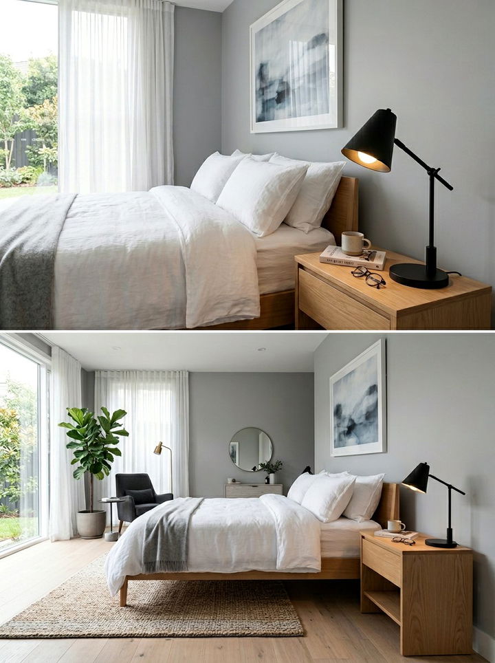Black Bedside Lamp - 30 black bedroom accessories ideas