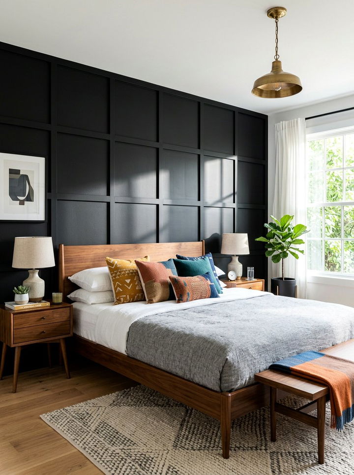 Black Board And Batten - 30 bedroom black walls