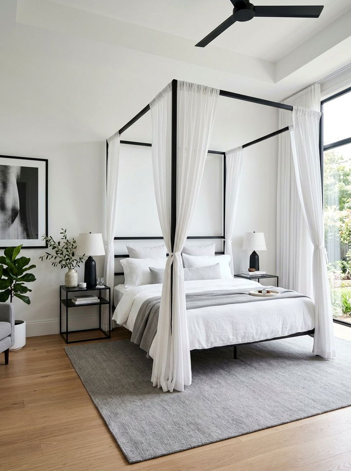 Black Canopy Bed Bedroom - 30 black bedroom decor ideas