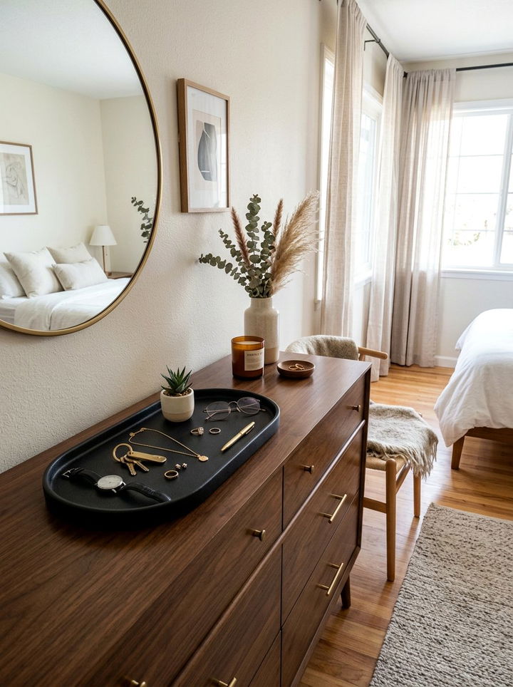 Black Catchall Tray - 30 black bedroom accessories ideas