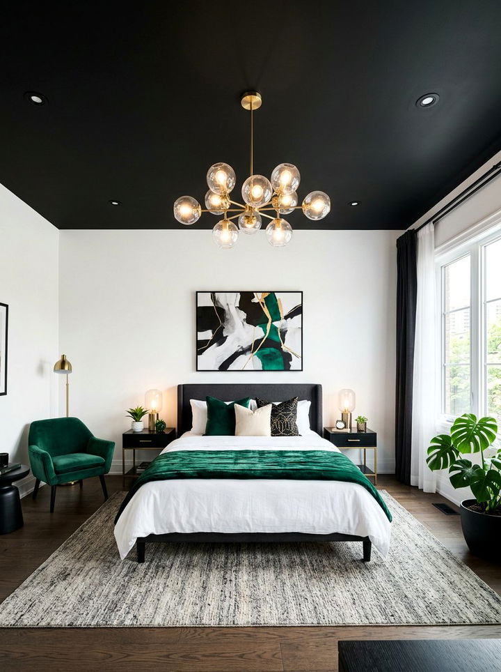 Black Ceiling - 30 bedroom ceiling ideas
