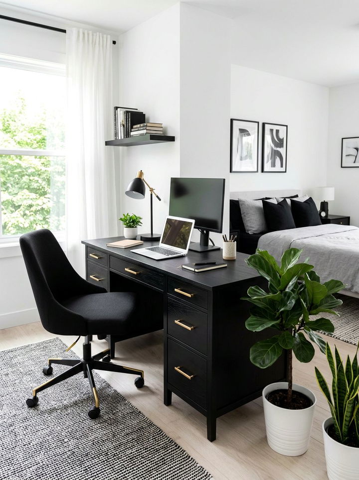Black Desk With Drawers - 30 bedroom desk with drawers
