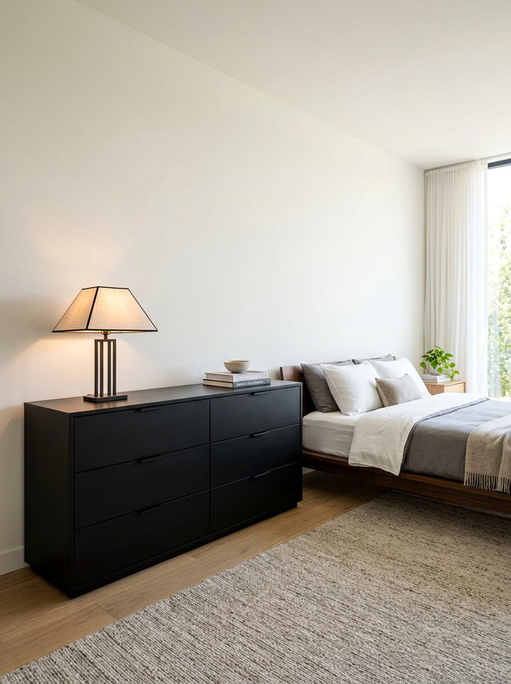 30 Sleek Bedroom Black Dressers for a Sophisticated Look