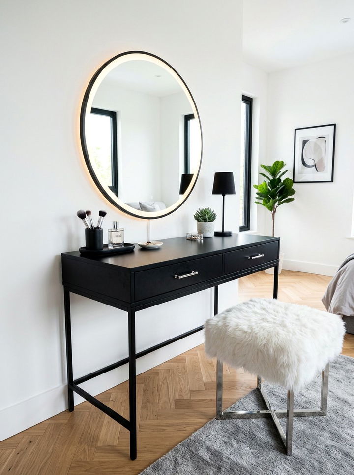 Black Dressing Table - 30 bedroom vanities
