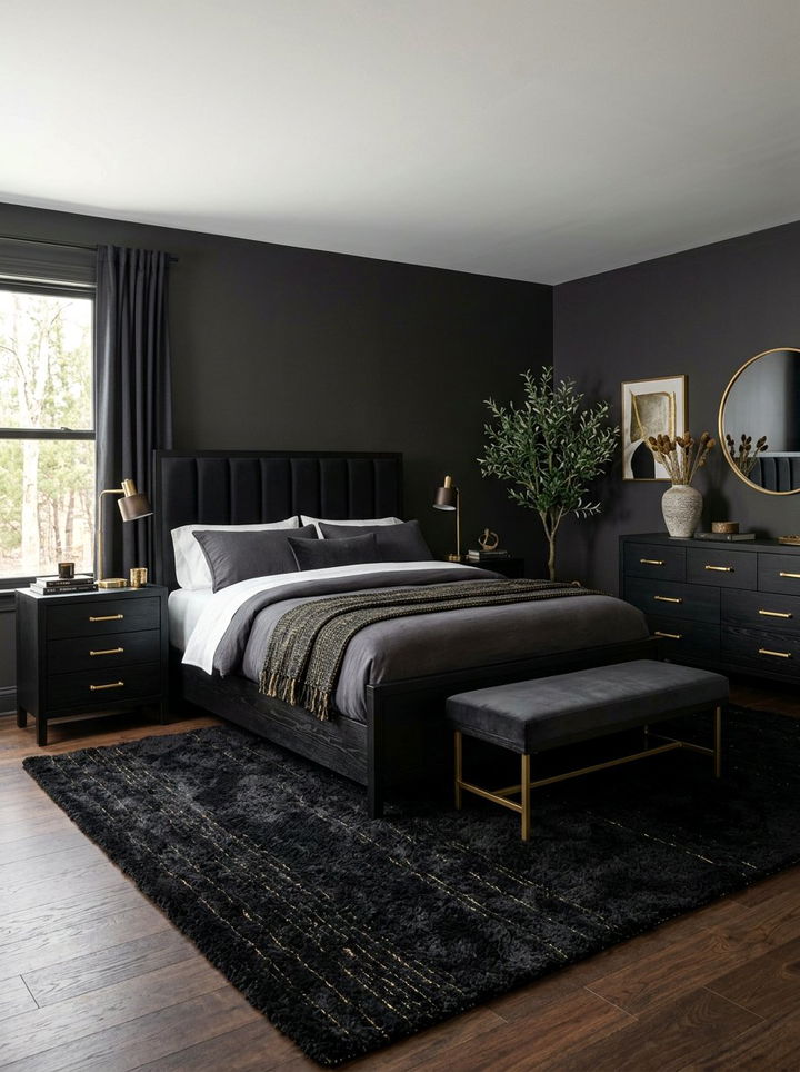 Black Furniture Gold Hardware Bedroom - 30 black and gold bedroom ideas