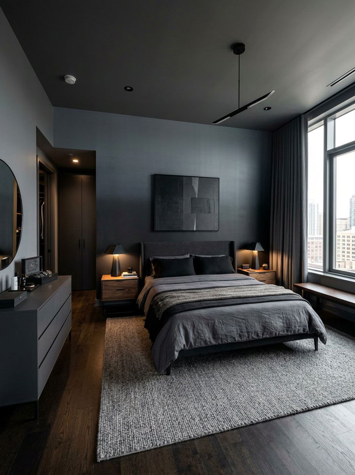 Black Grey Bedroom - 30 black bedroom ideas