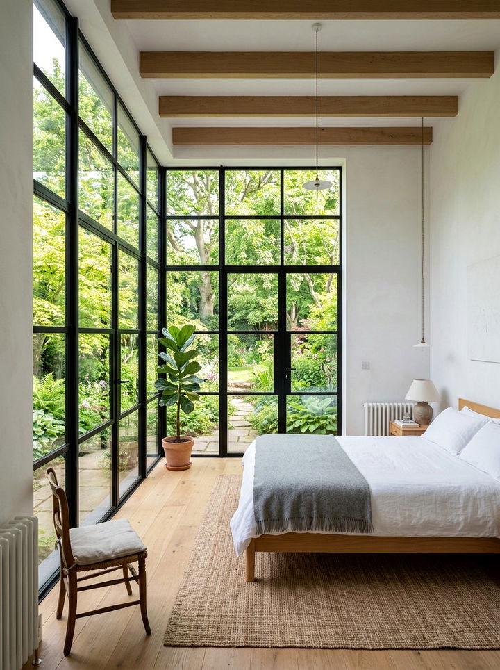 Black Iron Window Frames - 30 bedroom statement piece ideas