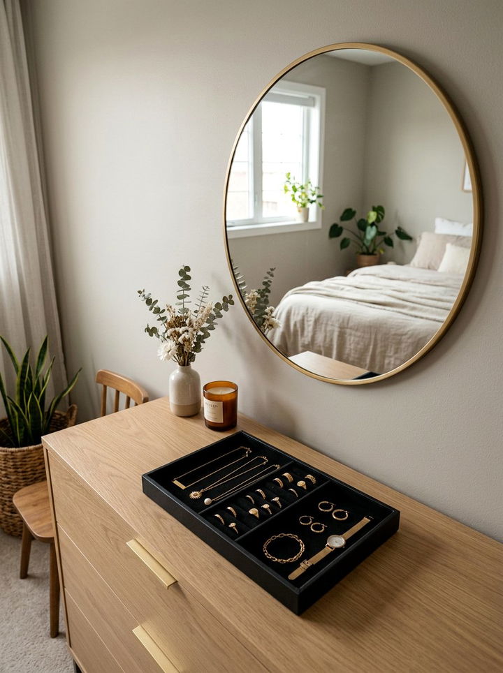 Black Jewelry Tray - 30 black bedroom accessories ideas