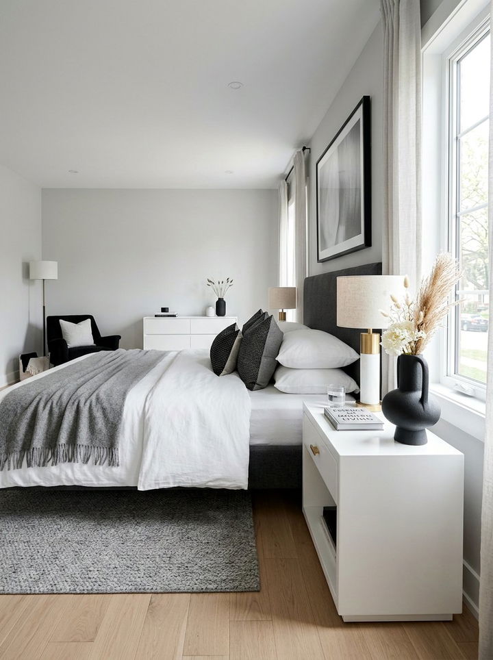 Black Matte Vase - 30 bedroom vase ideas