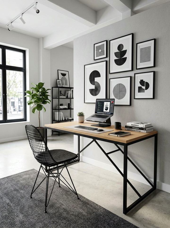 Black Metal Frame Desk - 30 bedroom writing desks