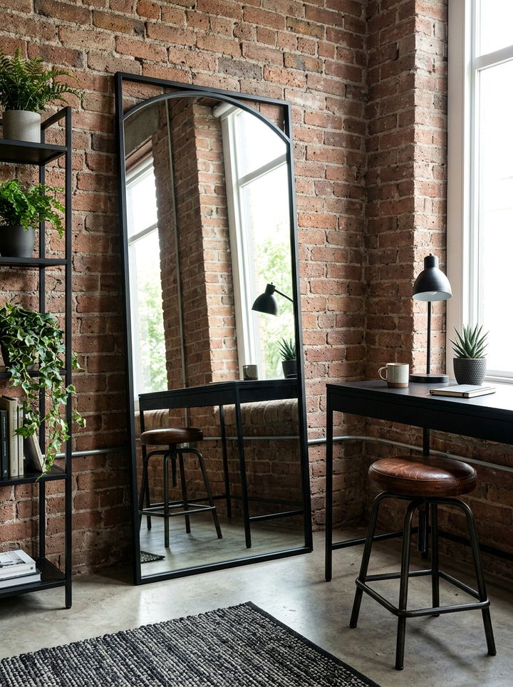 Black Metal Frame Mirror - 30 bedroom vanity mirrors