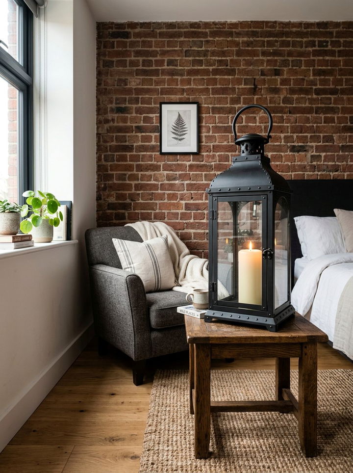 Black Metal Lantern - 30 bedroom candle holders