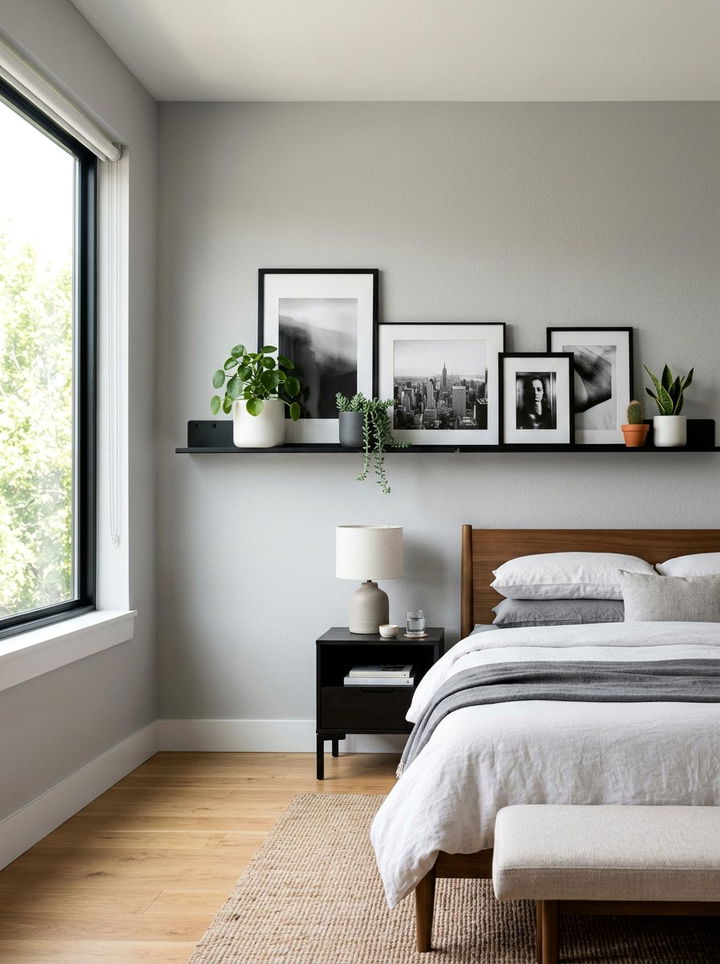 Black Metal Picture Ledge - 30 bedroom ledge shelves