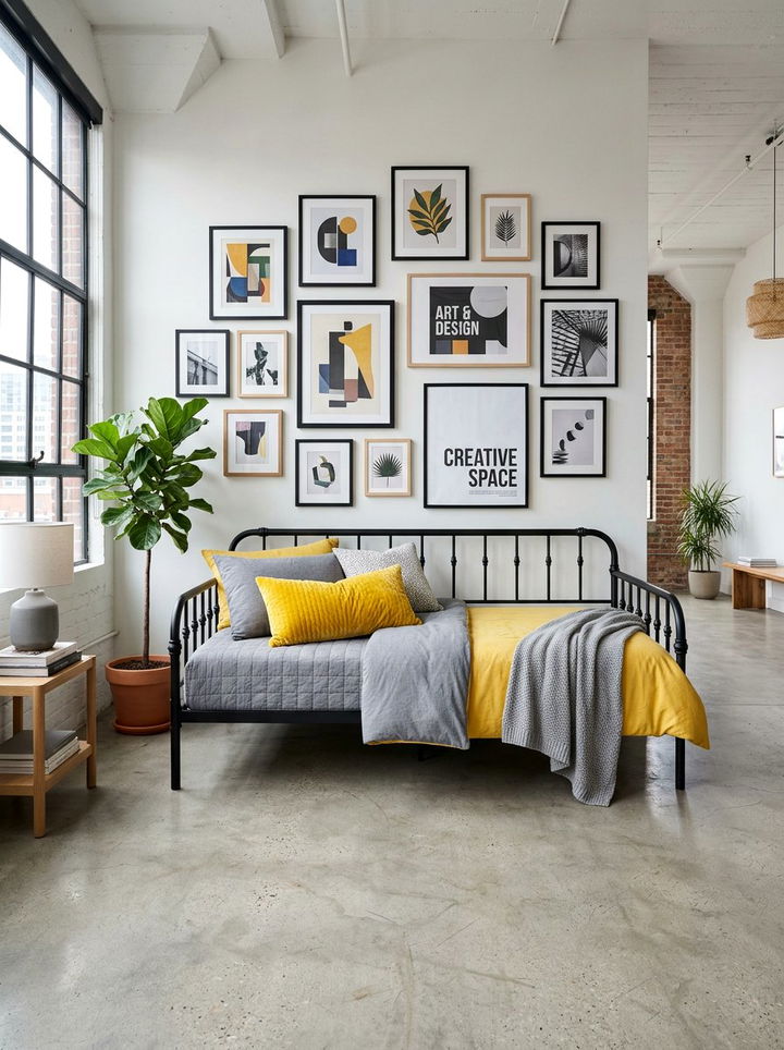 Black Metal Spindle Daybed - 30 bedroom daybed ideas