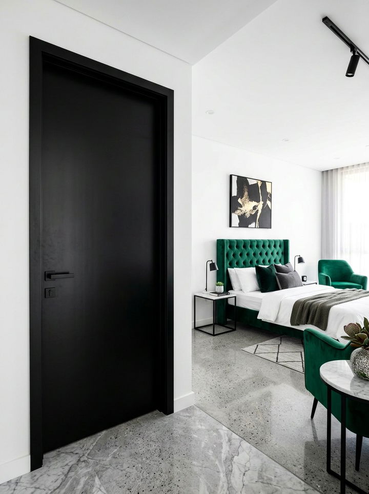 Black Modern Bedroom Door - 30 bedroom door ideas