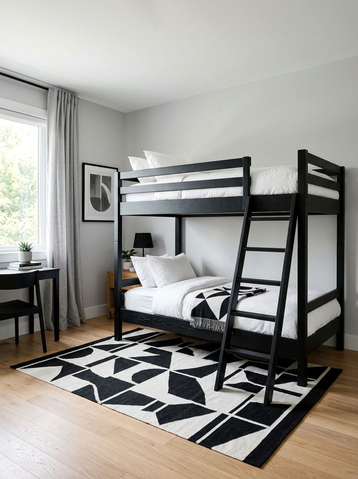 Black Modern Bunk Bed - 30 bedroom bunk bed ideas