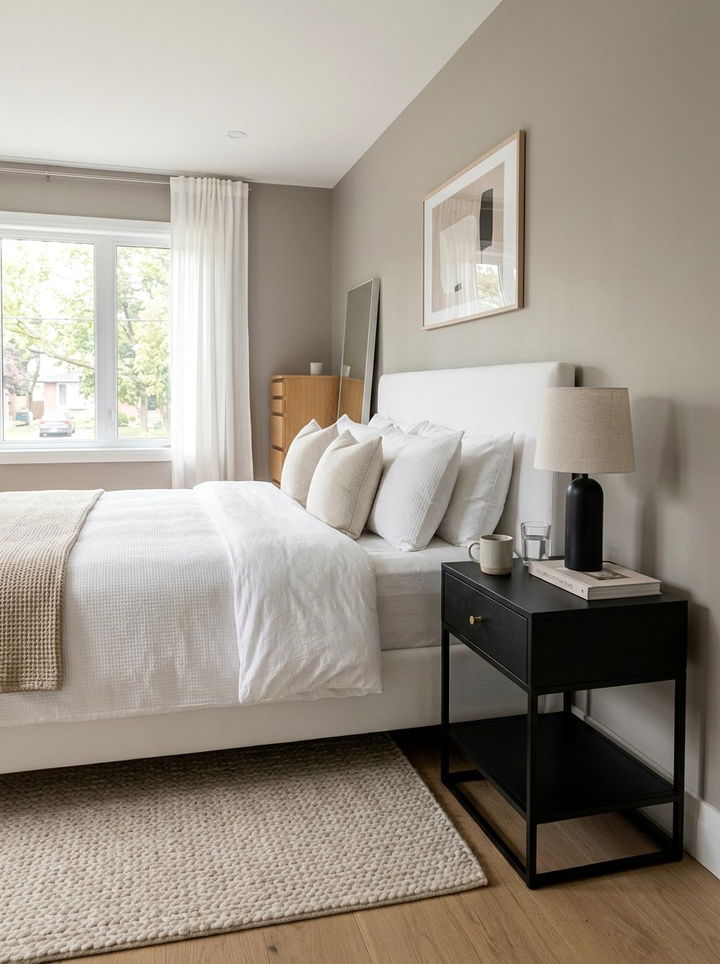 Black Nightstand - 30 black bedroom accessories ideas