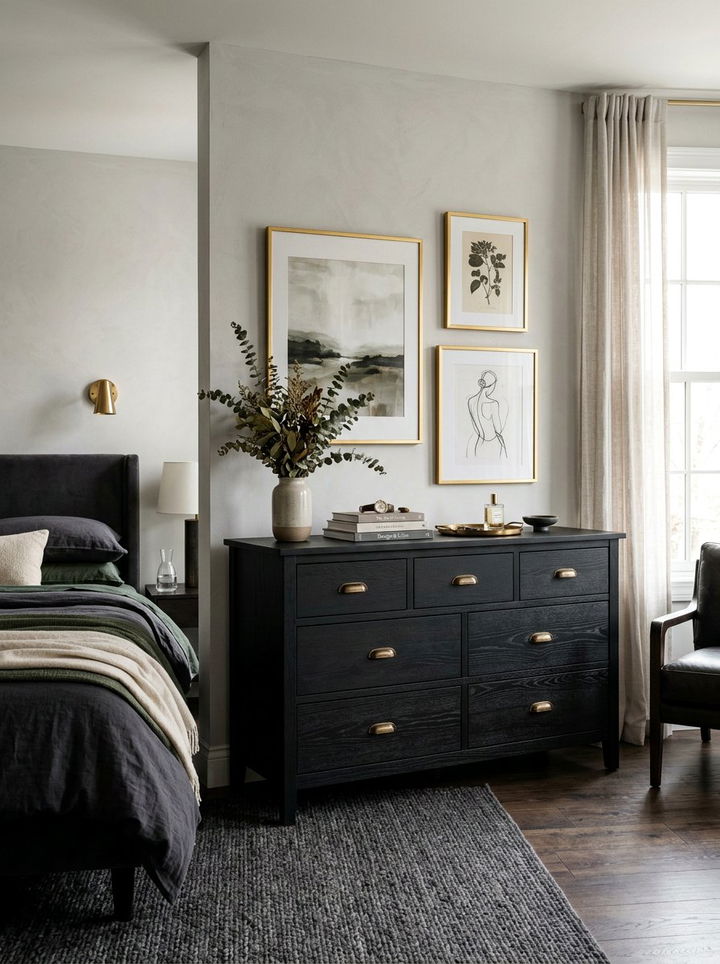 Black Oak Dresser - 30 bedroom modern dressers
