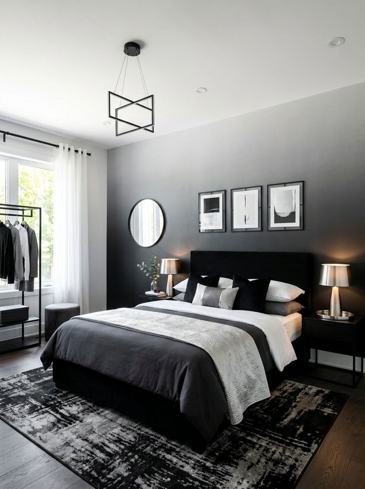 Black Ombre Bedroom - 30 ombre bedroom ideas