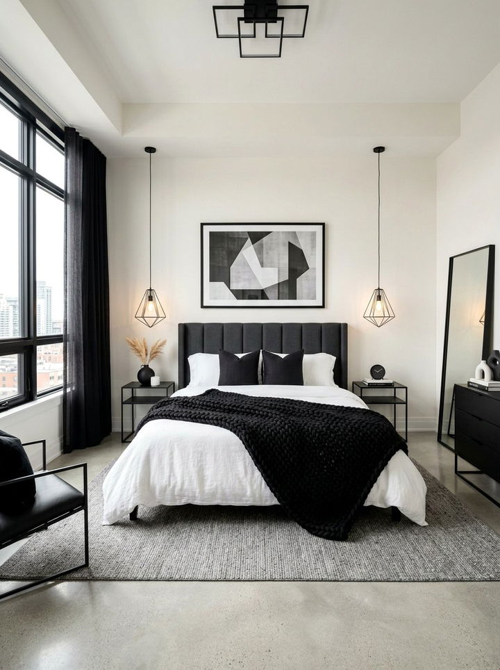 Black Oversized Knit Blanket - 30 bedroom chunky knit throws