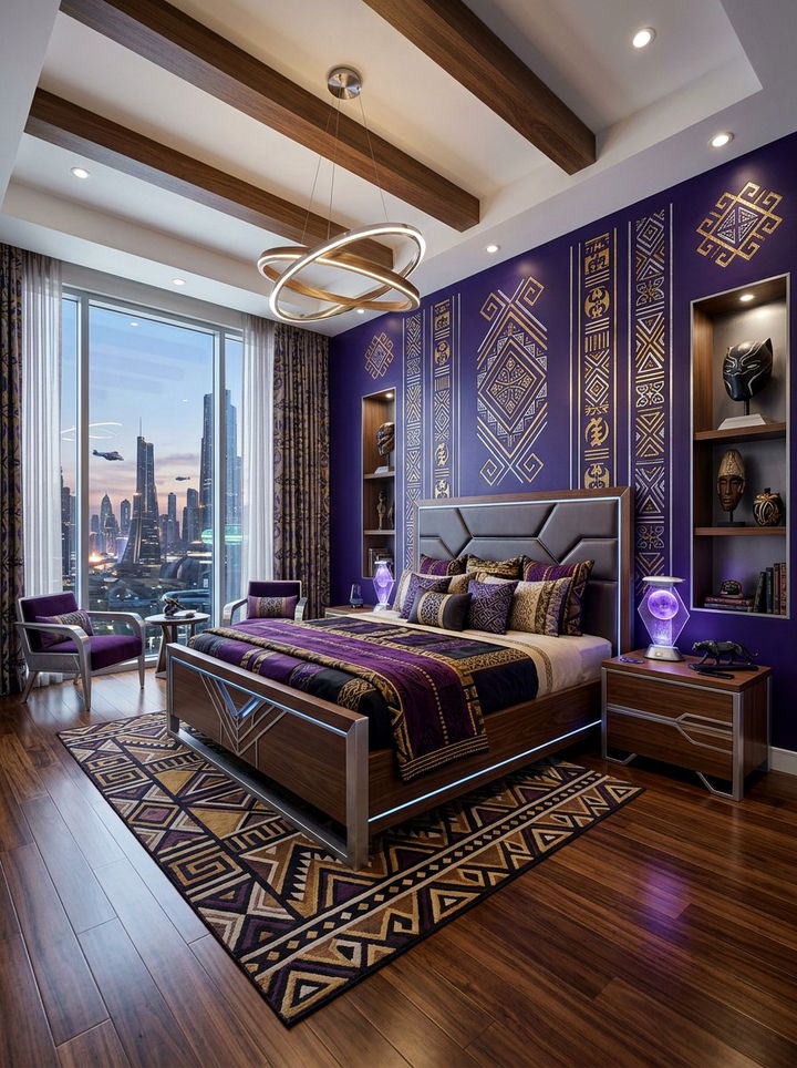 Black Panther Wakanda bedroom - 30 superhero bedroom ideas
