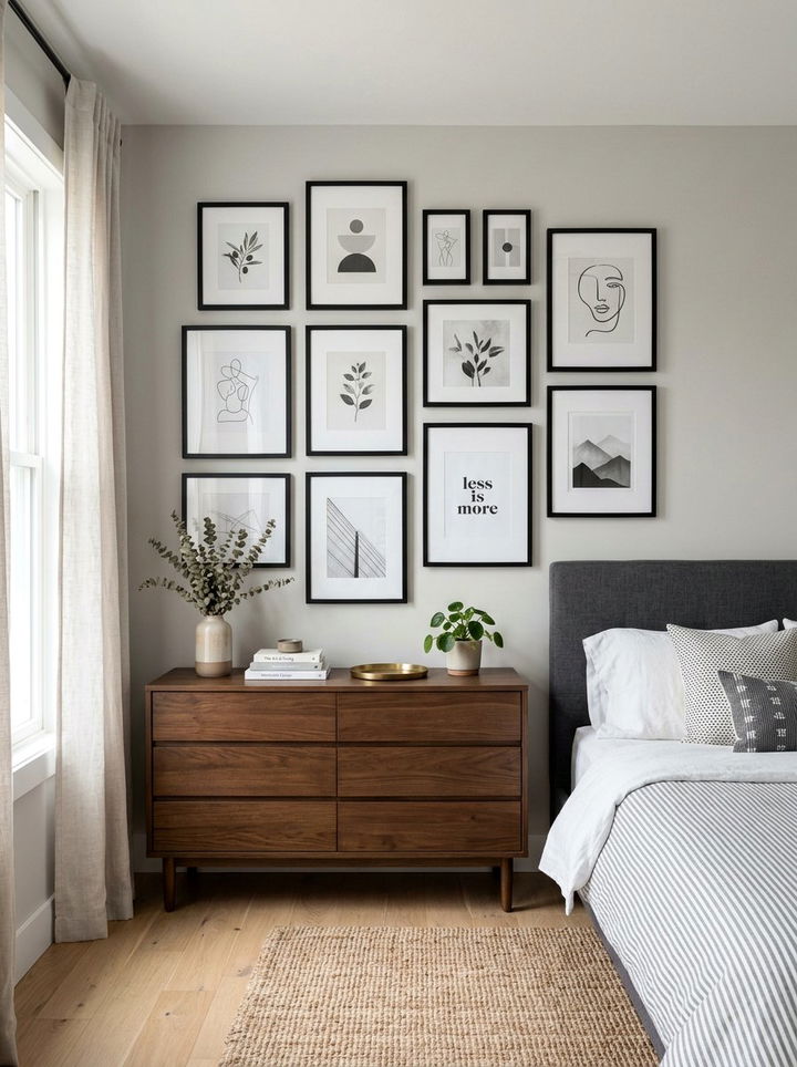 Black Picture Frame - 30 black bedroom accessories ideas