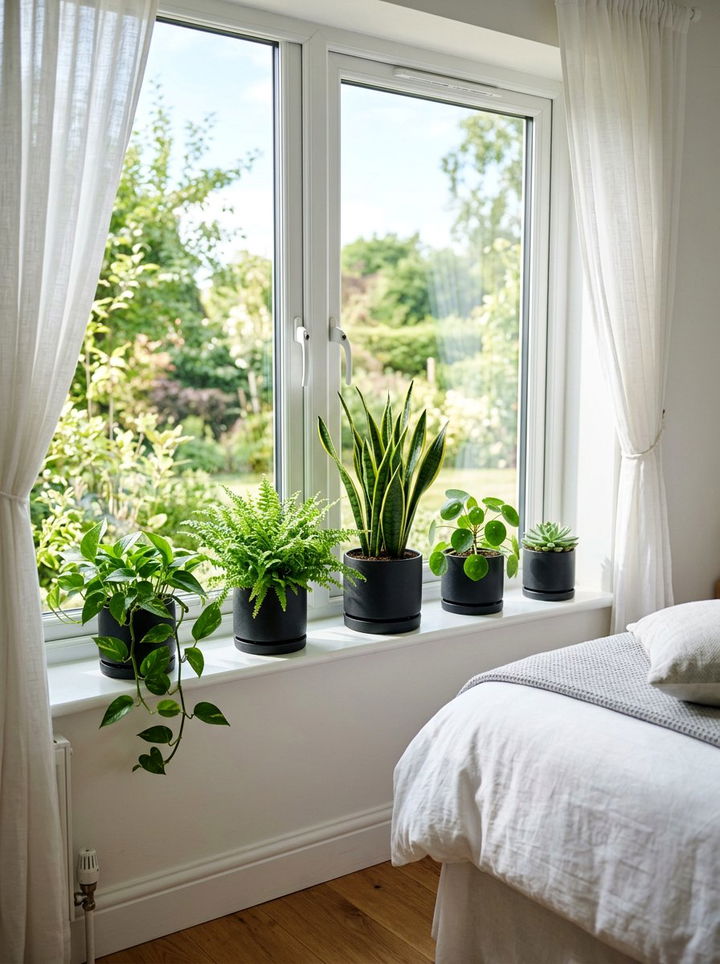 Black Plant Pot - 30 black bedroom accessories ideas