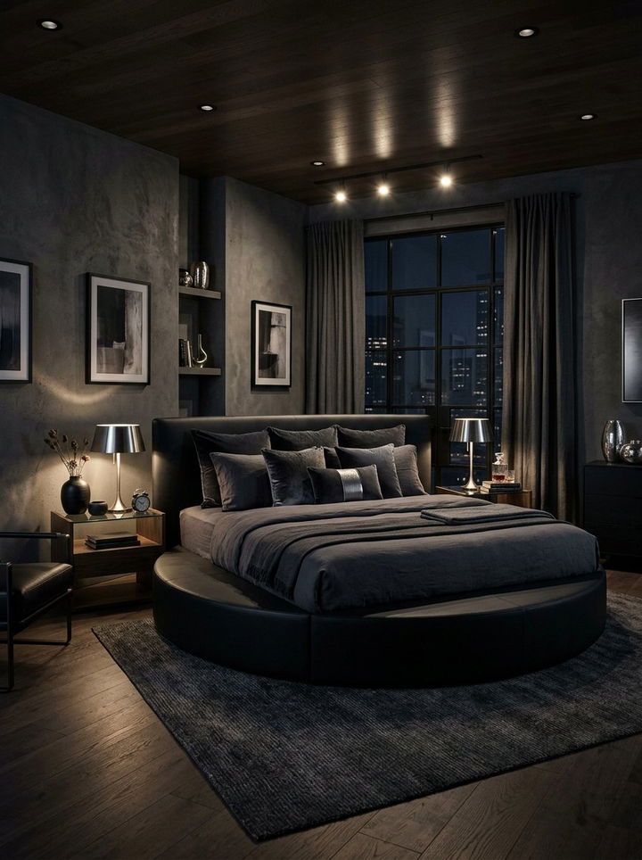 Black Round Bed - 30 bedroom round beds
