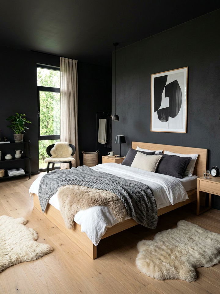 Black Scandinavian Bedroom Style - 30 contemporary black bedroom ideas