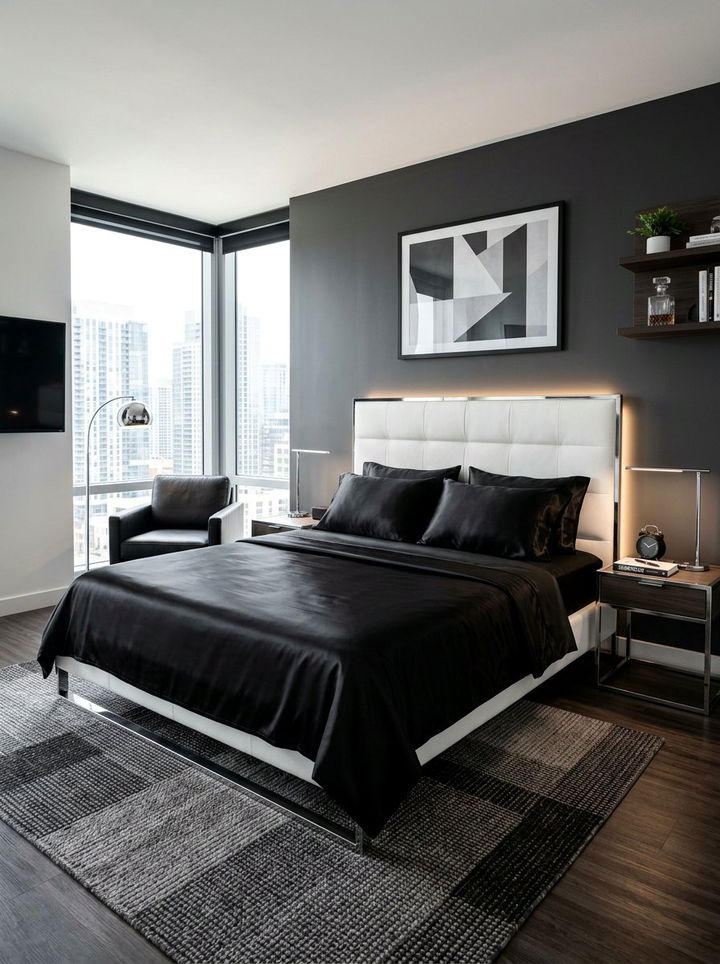 Black Silk Sheet Set - 30 bedroom bedding sets