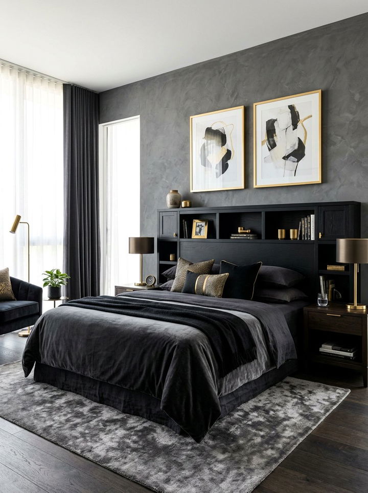 Black Storage Headboard - 30 bedroom storage headboards