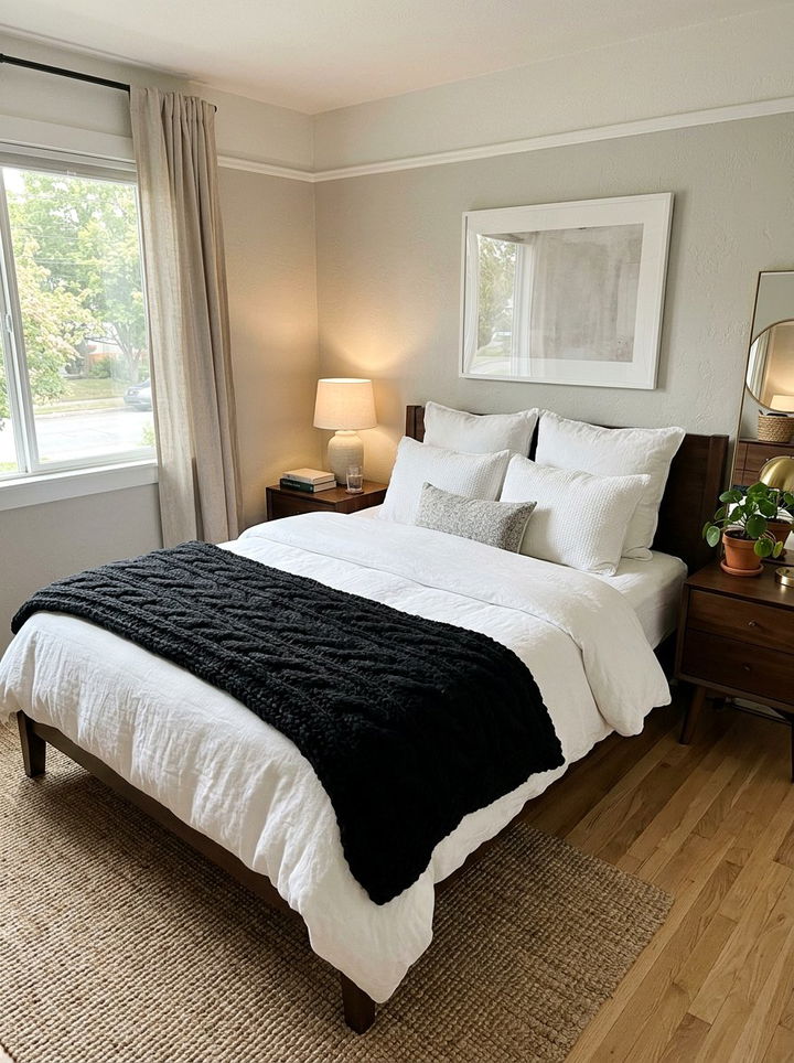 Black Throw Blanket - 30 black bedroom accessories ideas