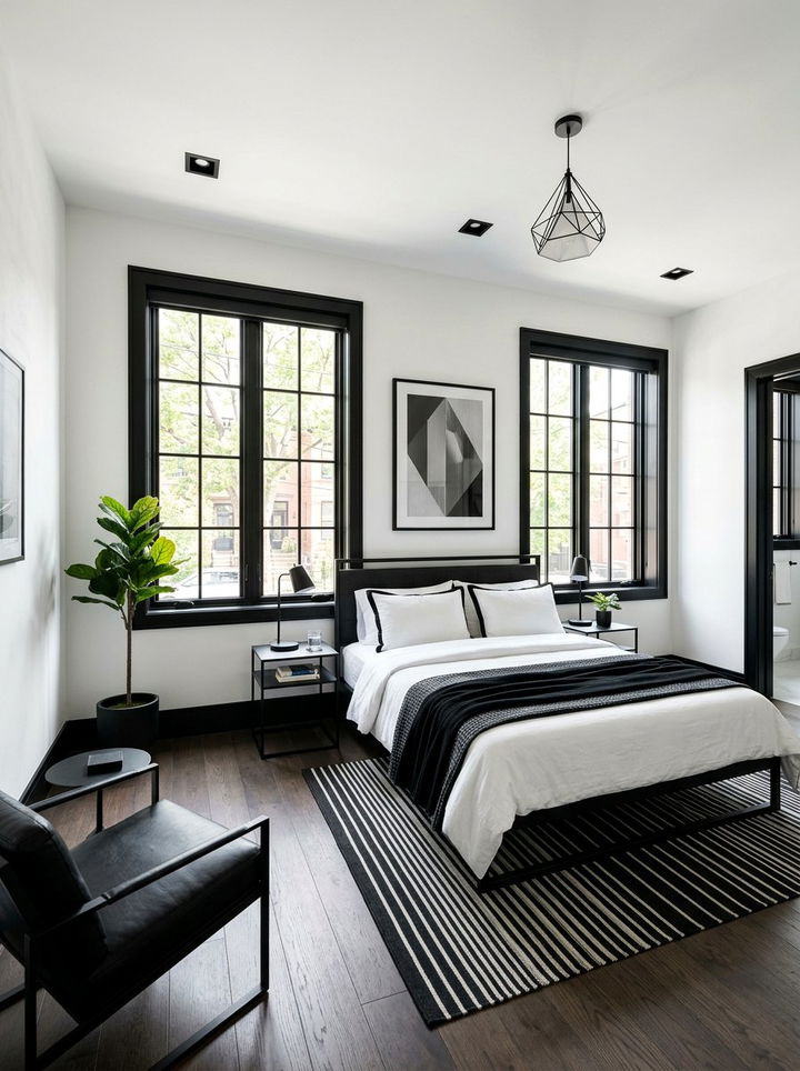 Black Trim Bedroom - 30 architect bedroom ideas